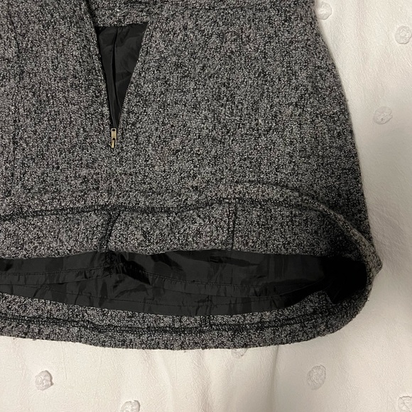 SIX CRISP DAYS GREY MARLED WOOL BLEND MINI SKIRT - S - Picture 5 of 10
